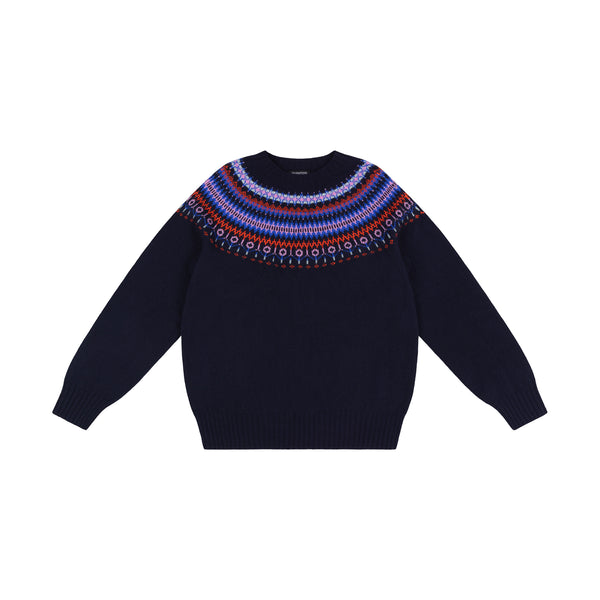 Nero Navy Fairisle Jumper | Quinton + Chadwick