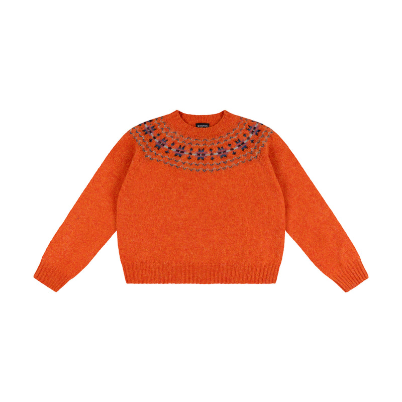 Shaggy Yoke Satsuma Fairisle Jumper | Quinton + Chadwick