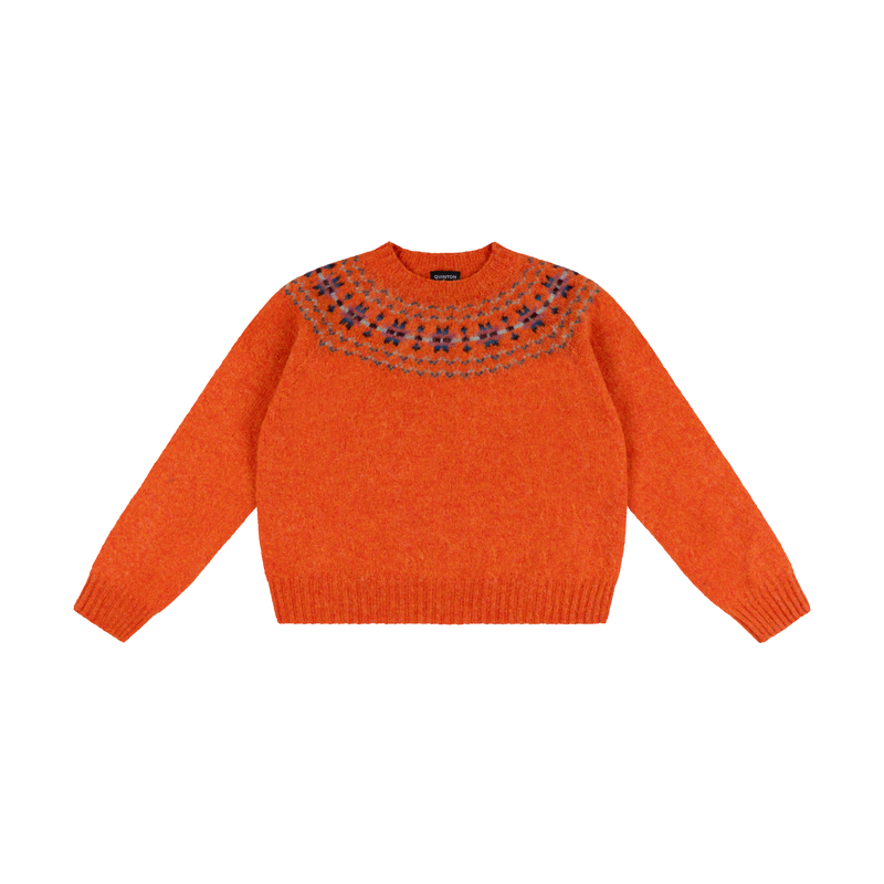 Shaggy Yoke Satsuma Fairisle Jumper | Quinton + Chadwick