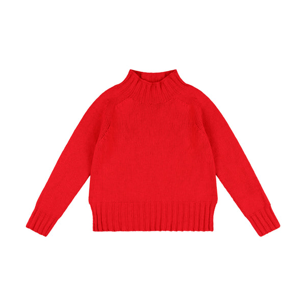 Red Swing Split Hem Jumper | Quinton + Chadwick
