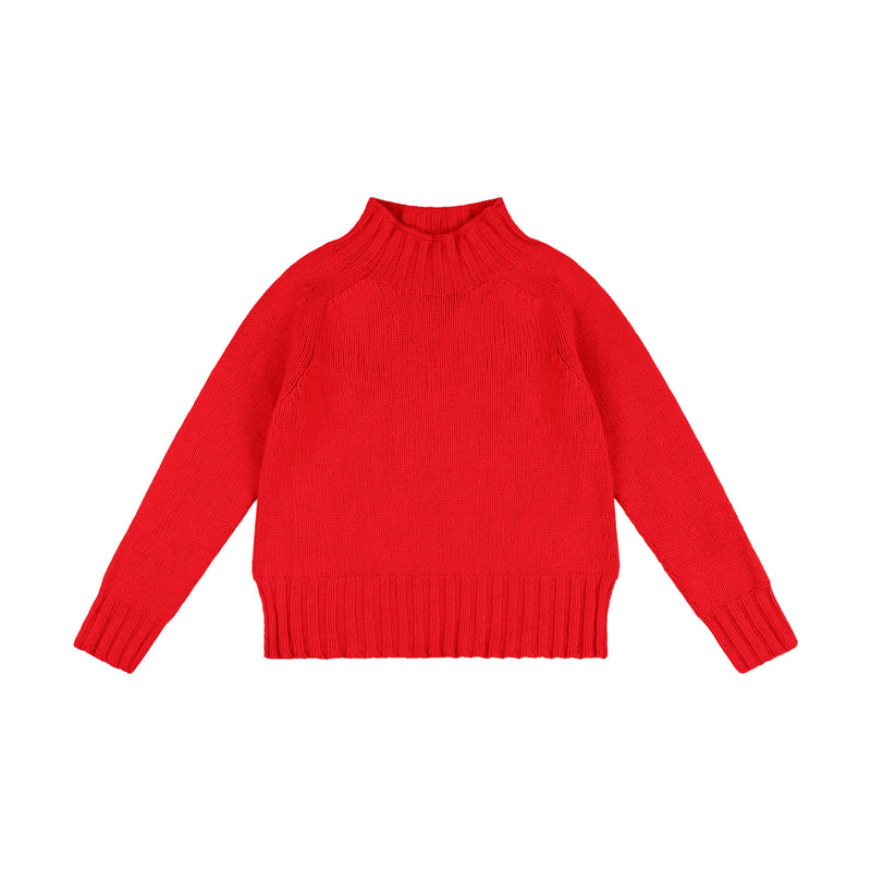 Red Swing Split Hem Jumper | Quinton + Chadwick