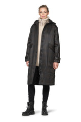 Land01 Dark Brown Check Padded Raincoat | Ilse Jacobsen Hornbæk