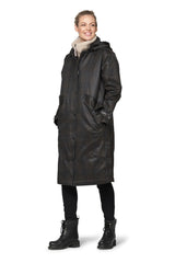 Land01 Dark Brown Check Padded Raincoat | Ilse Jacobsen Hornbæk