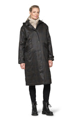 Land01 Dark Brown Check Padded Raincoat | Ilse Jacobsen Hornbæk