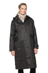 Land01 Dark Brown Check Padded Raincoat | Ilse Jacobsen Hornbæk