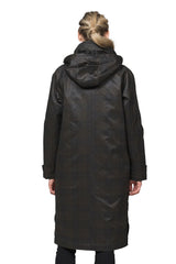 Land01 Dark Brown Check Padded Raincoat | Ilse Jacobsen Hornbæk