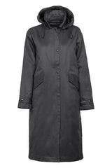 Land01 Dark Brown Check Padded Raincoat | Ilse Jacobsen Hornbæk
