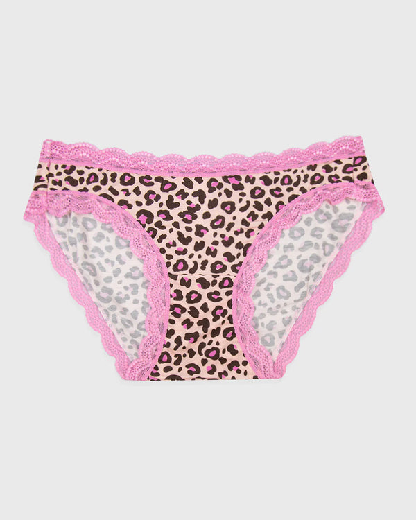 Liquorice Leopard Lace Knicker | Stripe & Stare