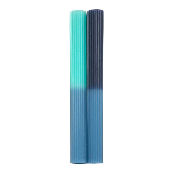 2 Tone Ombre Blue Dinner Candles - 2 Pack | Talking Tables