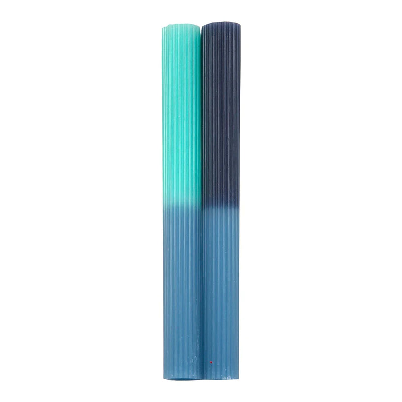 2 Tone Ombre Blue Dinner Candles - 2 Pack | Talking Tables