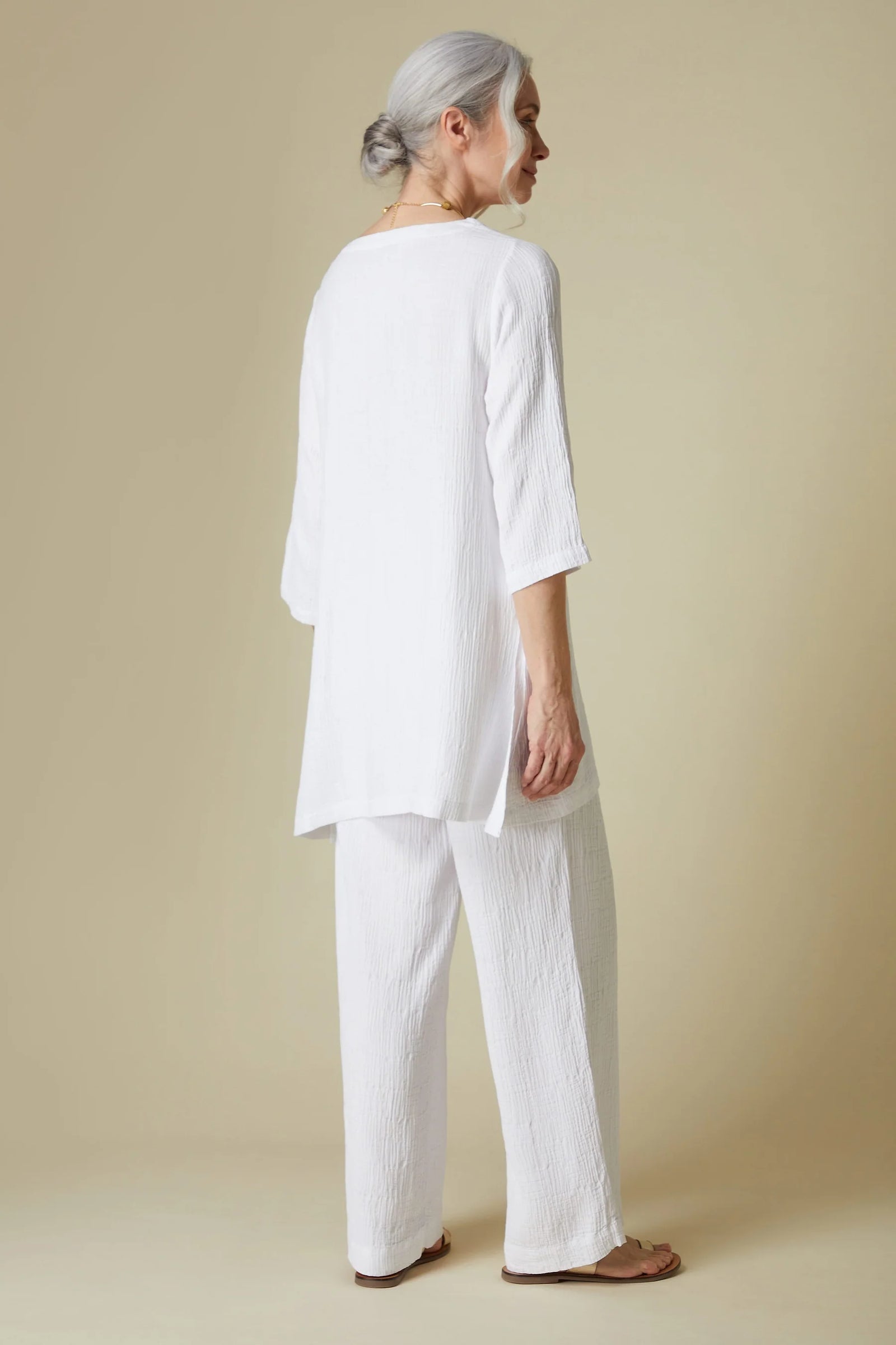 Textured Square Jacquard Trousers | Sahara – Sarah Thomson