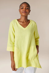 Canary Linen Pocket Detail Tunic | Sahara