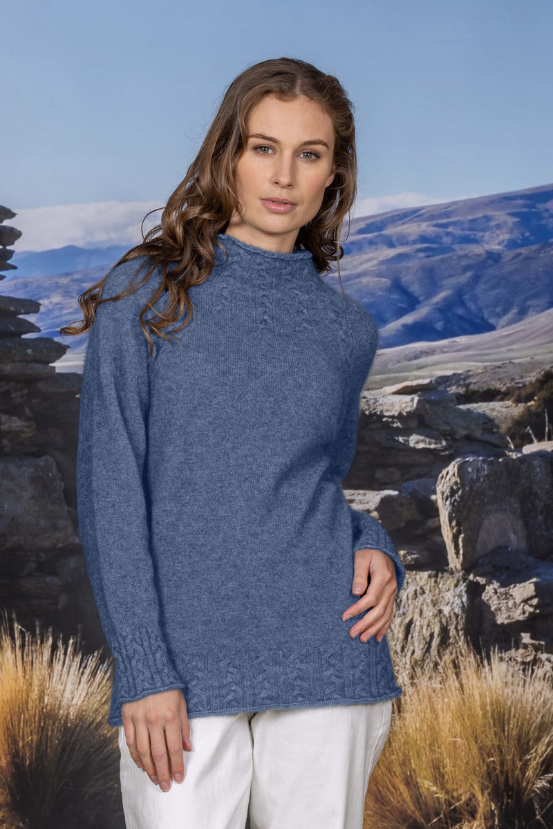Cable Funnel Neck Jumper | Noble Wilde