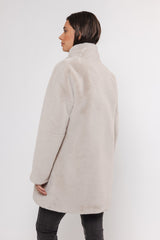 Nonna Faux Fur Jacket in Birch | Rino & Pelle