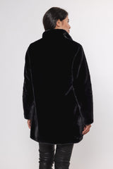 Nonna Faux Fur Jacket in Black | Rino & Pelle