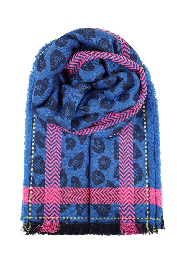 Blue Animal Scarf | Ombré London