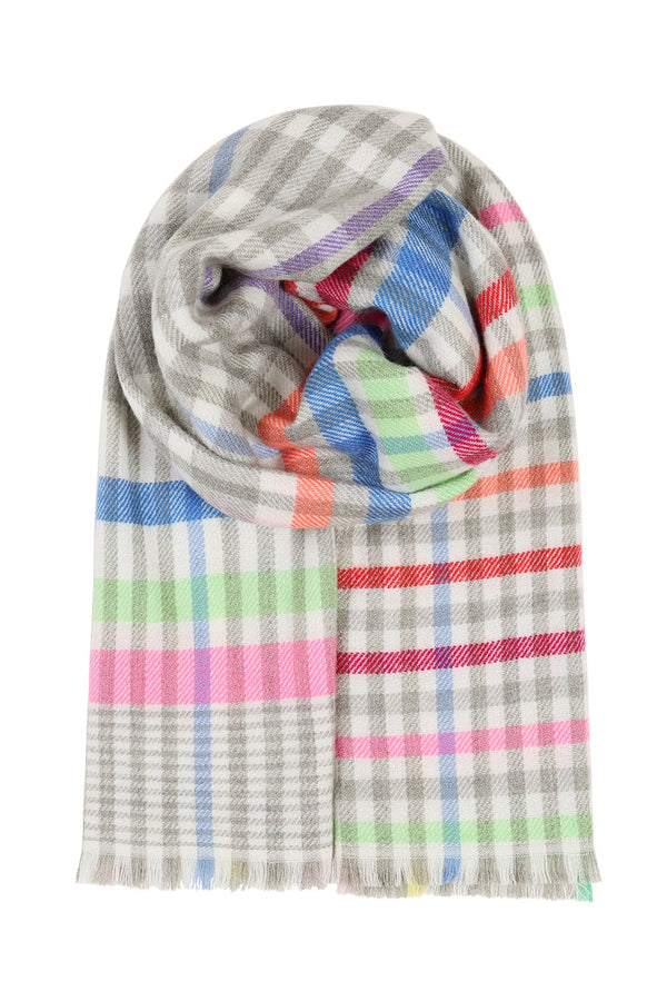 Grey Check Scarf | Ombré London