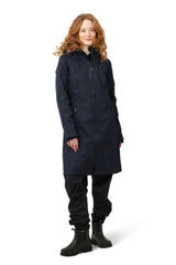 Rain37L Long Softshell Raincoat in Dark Indigo | Ilse Jacobsen Hornbæk