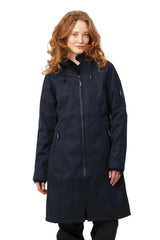 Rain37L Long Softshell Raincoat in Dark Indigo | Ilse Jacobsen Hornbæk