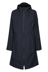Rain37L Long Softshell Raincoat in Dark Indigo | Ilse Jacobsen Hornbæk