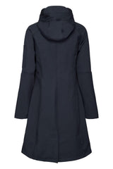 Rain37L Long Softshell Raincoat in Dark Indigo | Ilse Jacobsen Hornbæk