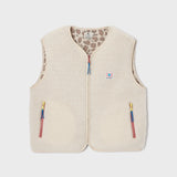 Sleeveless Sherpa Zip Jacket in Ivory | BillyBelt