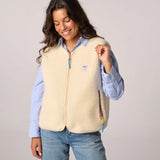 Sleeveless Sherpa Zip Jacket in Ivory | BillyBelt