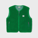 Sleeveless Sherpa Zip Jacket in Green | BillyBelt