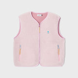 Sleeveless Sherpa Zip Jacket in Pink | BillyBelt