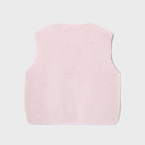 Sleeveless Sherpa Zip Jacket in Pink | BillyBelt