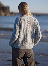 Alpaca Cardigan in Duck Egg Blue | Fisherman Out of Ireland at Sarah Thomson