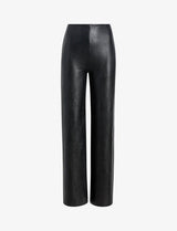 Faux Leather Wide Leg Trousers | Commando