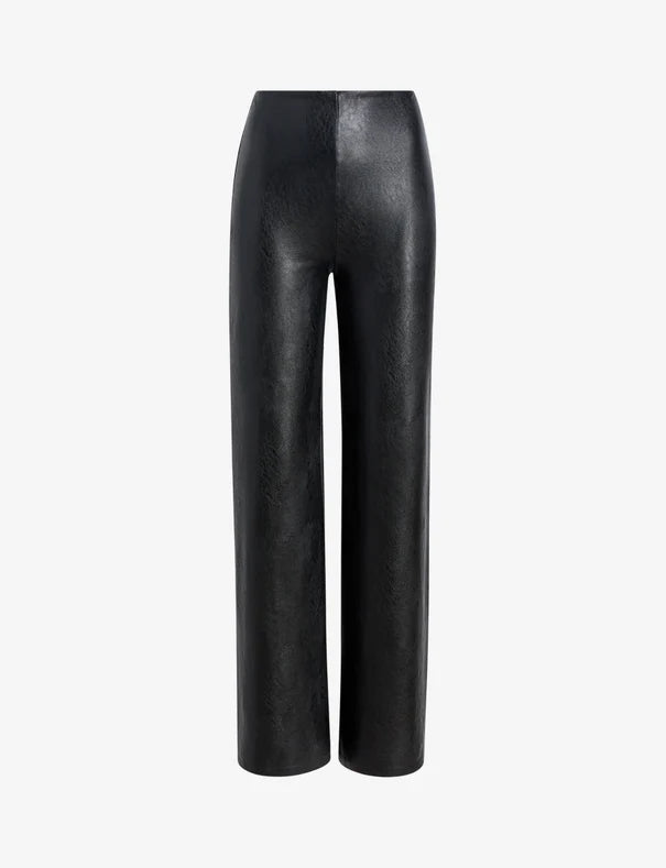 Faux Leather Wide Leg Trousers | Commando
