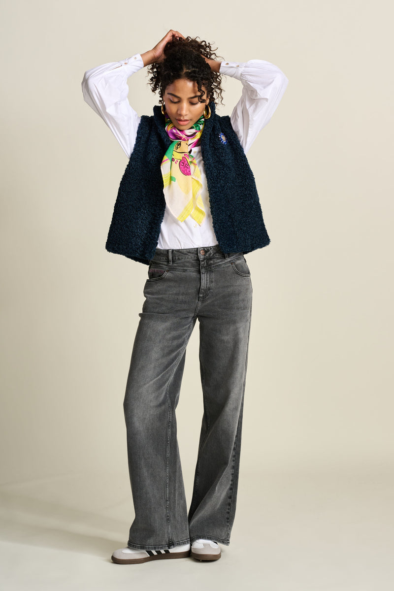Teddy Love Navy Gilet | POM Amsterdam