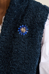 Teddy Love Navy Gilet | POM Amsterdam