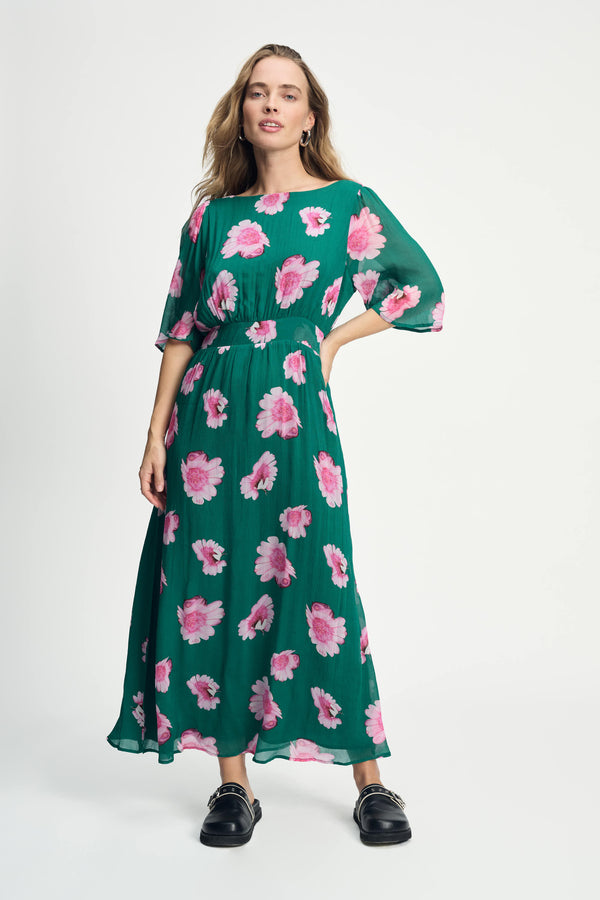 Meadow Flowers Green Dress | POM Amsterdam