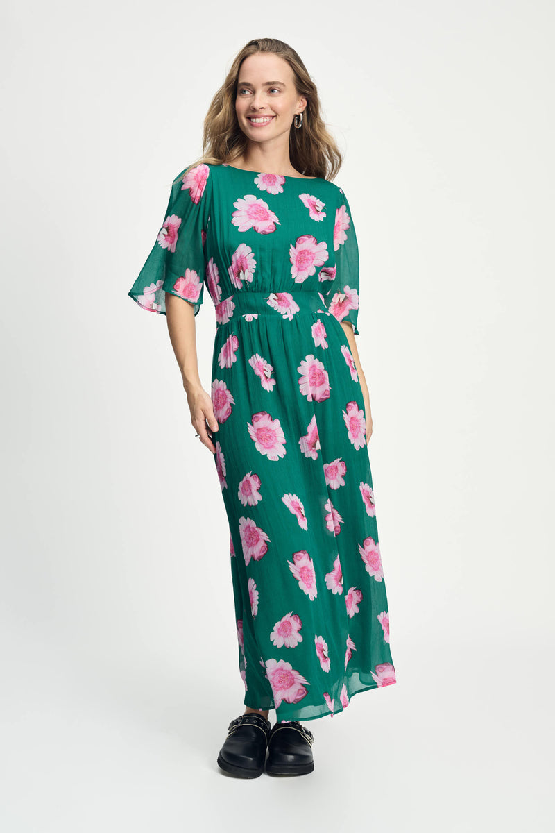 Meadow Flowers Green Dress | POM Amsterdam