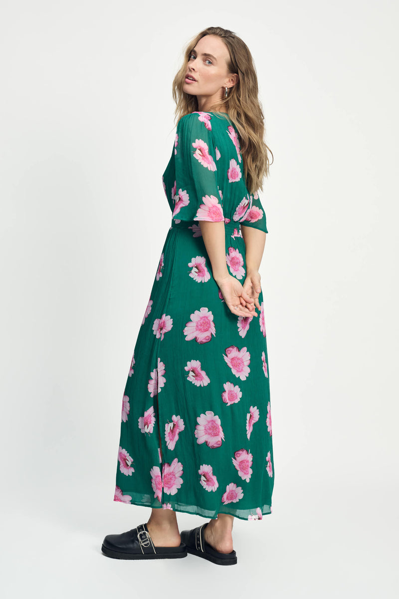 Meadow Flowers Green Dress | POM Amsterdam