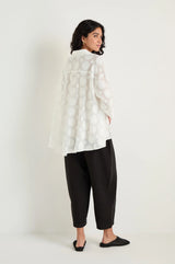 White Jaquard Circles Shirt | Sahara