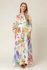 The Liza Linen Maxi Dress in Floral | Sartoria Saracena