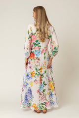 The Liza Linen Maxi Dress in Floral | Sartoria Saracena