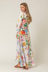 The Liza Linen Maxi Dress in Floral | Sartoria Saracena
