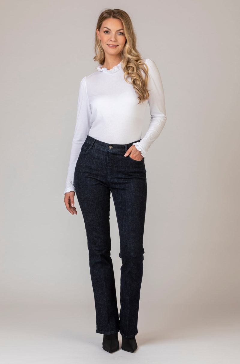 Mary Clean Dark Blue Denim Bootcut Jeans | Brax. at Sarah Thomson | Classic women's fashion