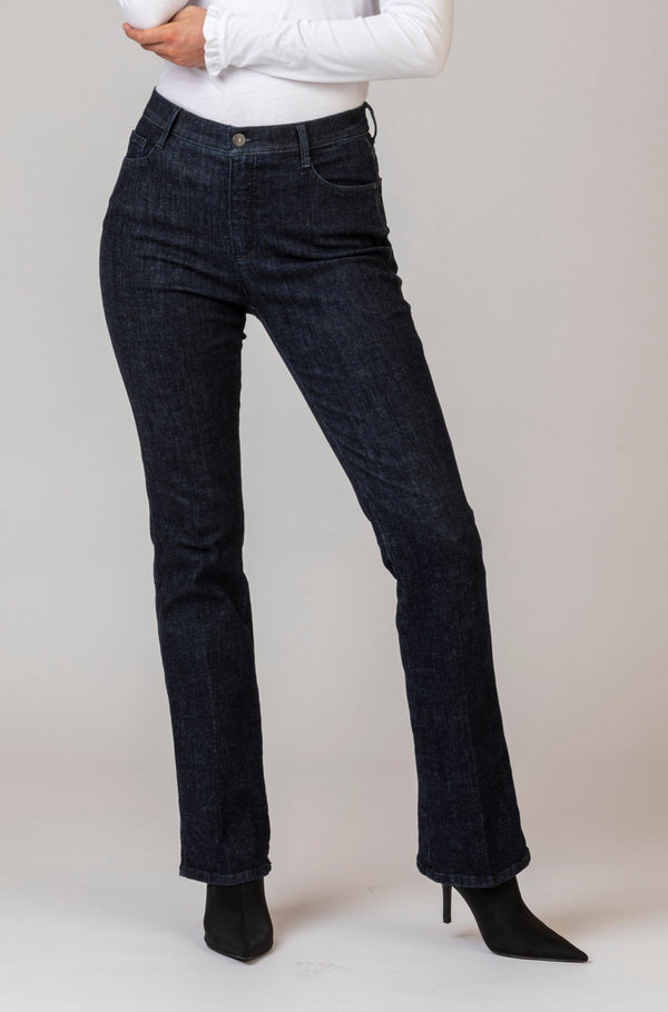 Real Comfort® Straight Leg Knit Denim Pull-On Jeans, Five Pocket