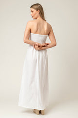 The Lola Strapless Dress in White | Sartoria Saracena