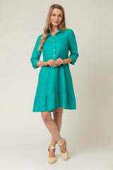Emerald Short Tiered Dress | Sartoria Saracena