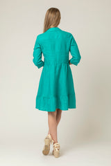 Emerald Short Tiered Dress | Sartoria Saracena