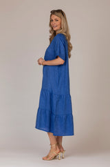 The Blue June Linen Dress | Sartoria Saracena
