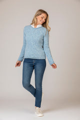 Merino Wool Sweater | Fisherman Out of Ireland at Sarah Thomson | Styled with jeans