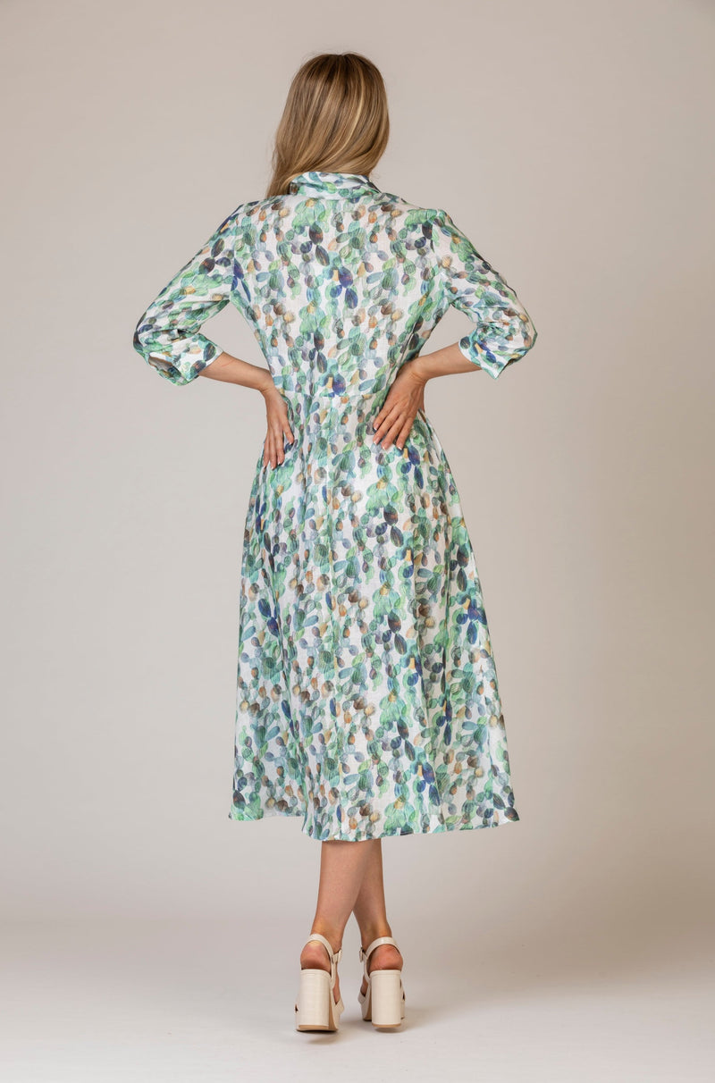 The Mamma Midi Linen Dress in New Cactus Print | Sartoria Saracena